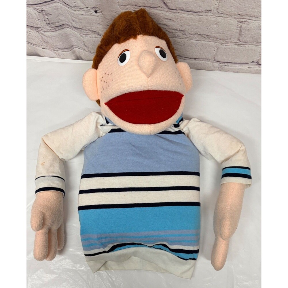 Vtg One Way Street Boy Puppet Freckles Foam Form Muppet Style Dummy